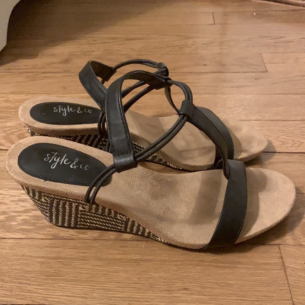 Style & Co Basket Weave Wedges